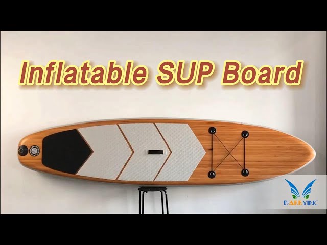 Wooden Inflatable SUP Board Epoxy Resin Stand Up Lightweight Anti Slip