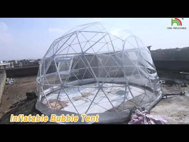Outdoor Inflatable Bubble Tent 4M Long Transparent Windproof  For Camping