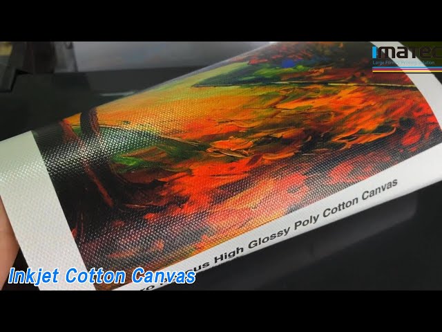 Digital Inkjet Cotton Canvas Roll Matte Polyester Waterproof Vivid Color