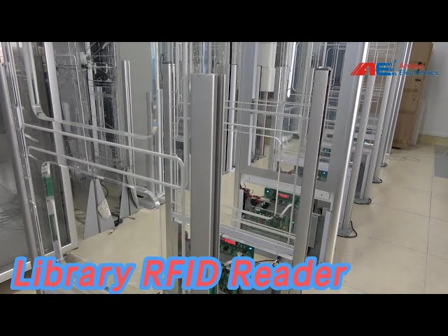 Security Door Library RFID Reader HF 90cm Width Acrylic Metal 3D Intelligent
