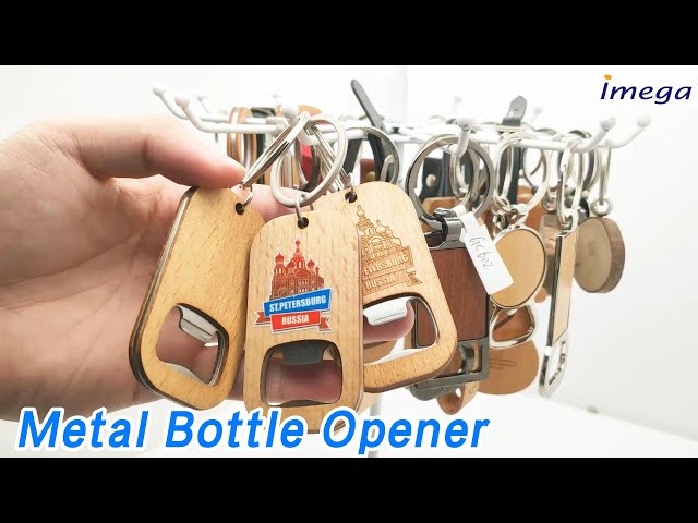 Keychain Metal Bottle Opener Rectangle Wooden Solid Multi - Function