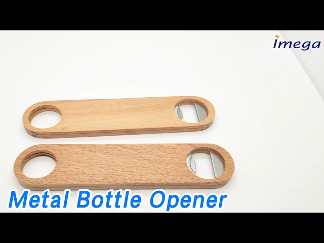 Rectangle Metal Bottle Opener Wooden Zinc Alloy Easy Gripping Multifunction