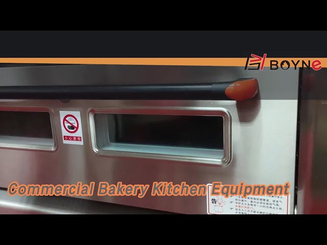Gas Commercial Bakery Kitchen Equipment 3 Deck 9 Trays Automatic