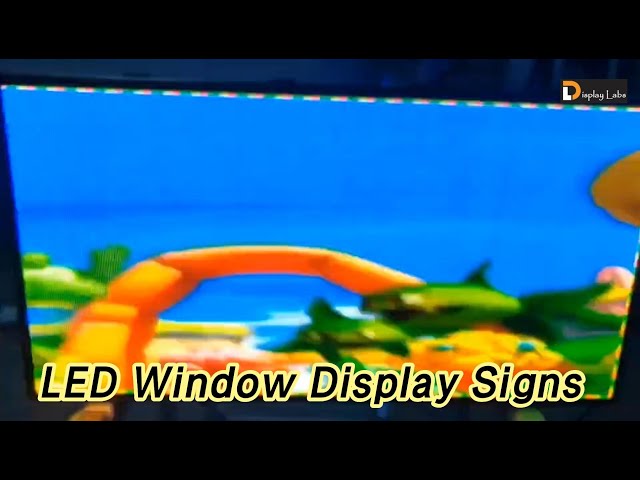Double Sided LED Window Display Signs P3 RGB Full Color High Resolution