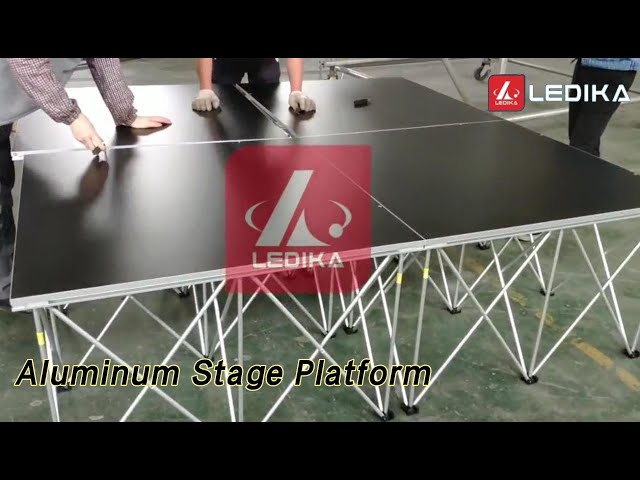 Folding Aluminum Stage Platform 800mm Height  Fire Proof Anti Skid