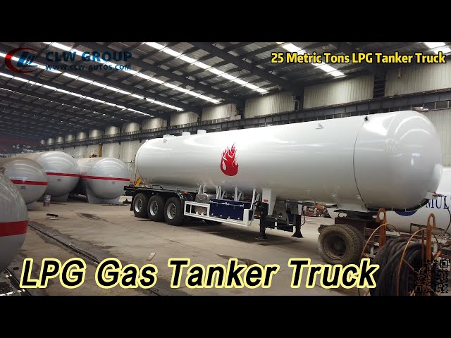 FUWA Axle LPG Gas Tanker Truck 25T 54000L Q345R For Transport