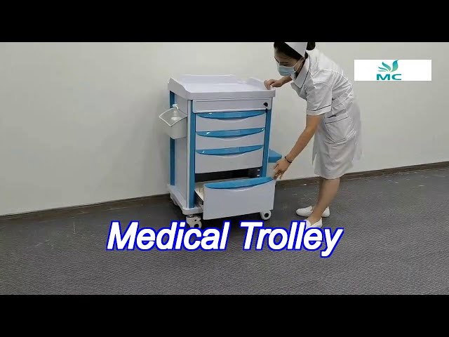 Lockable Pharmacy Cart With 50Kg Capacity For Easy Organization