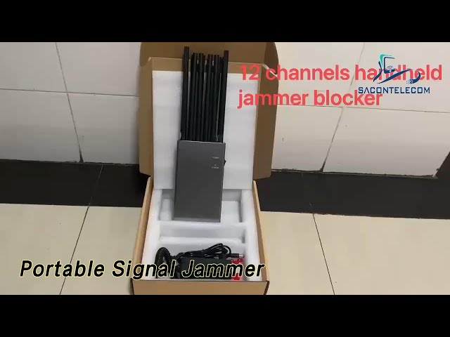 WiFi Portable Signal Jammer Blocker 12 Channels For Cell Phone