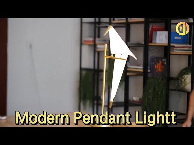 Gold Modern Pendant Light Baking Paint Iron Acrylic For Living Room