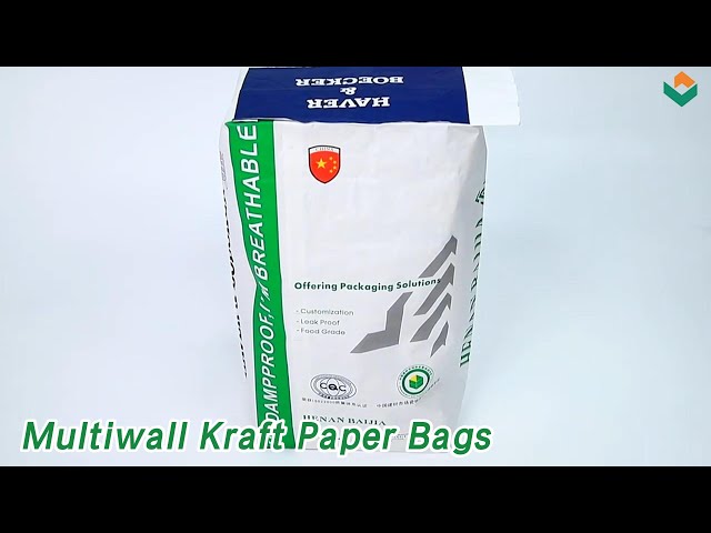 Industry Multiwall Kraft Paper Bags Woven Composite Recyclable Waterproof