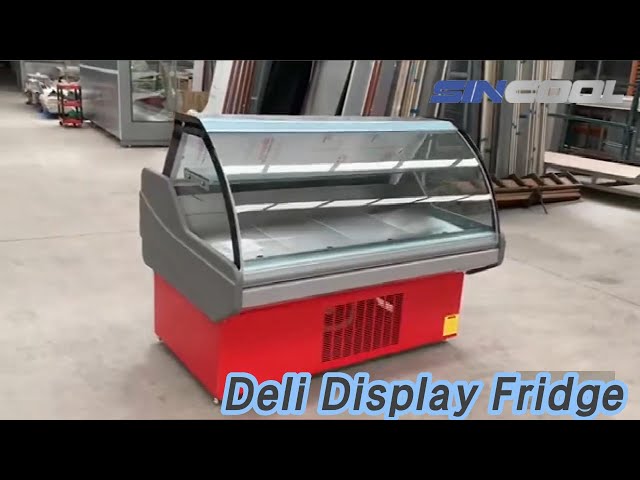 150L Deli Display Fridge Front Glass R290 Stainlss Steel For Butcher Shop