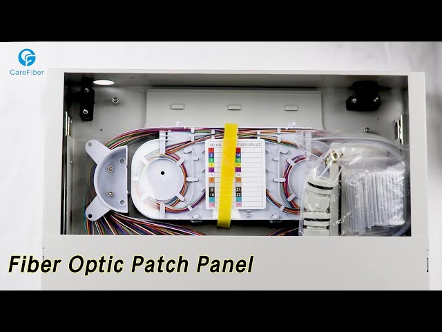 Rack Mounted Fiber Optic Patch Panel 144 Cores 36 Port 2U Height Steel
