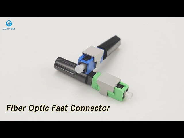 SC Fiber Optic Fast Connector Reusable Termination ABS Material