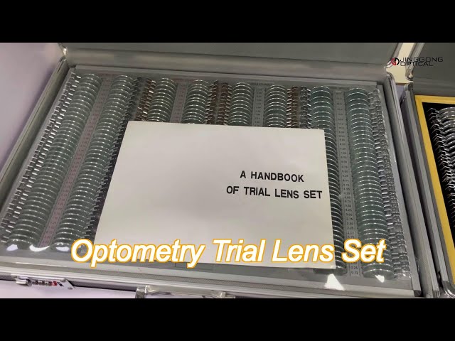 A Grade 232 Pcs Optometry Trial Lens Set Metal Rim Shiny Silver / Gold Plating