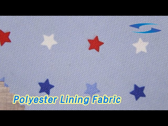 Printed Polyester Lining Fabric 80gsm 210D Waterproof Plain Dyed