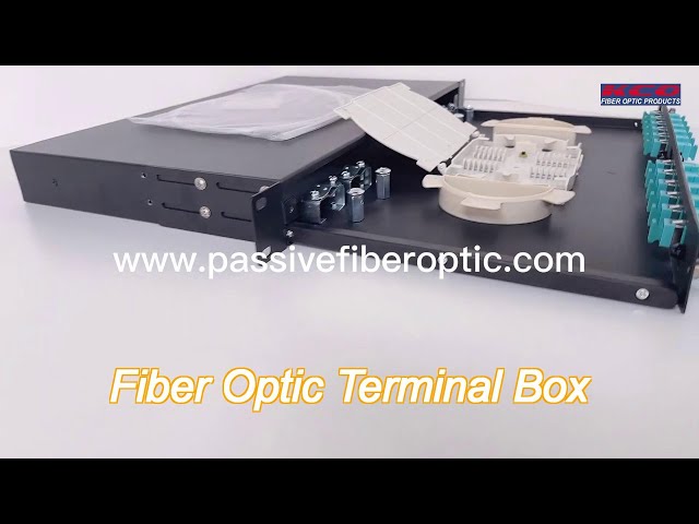 Fix Type Fiber Optical Patch Panel 1U 24 Ports Sc Simplex 19 Inch Rack Mount Distribution Box