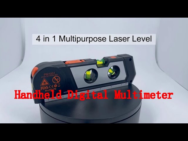 4 in 1 Handheld Digital Multimeter Laser Level Meter Tape Cross Line