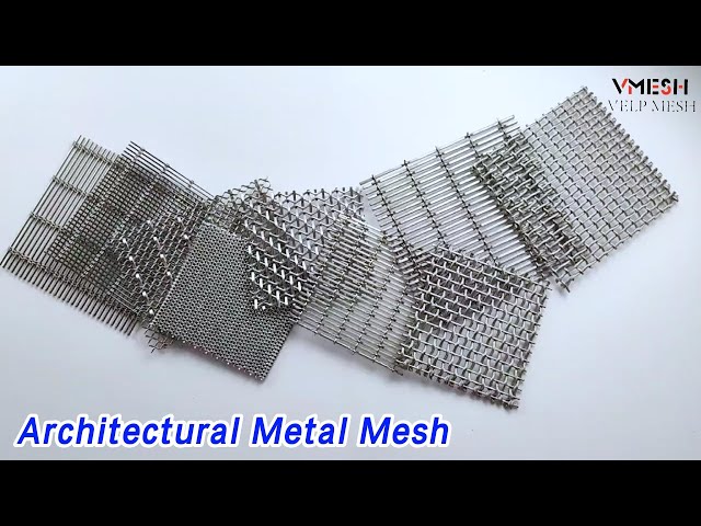 Woven Wire Architectural Metal Mesh SS201 Decorative Flexible For Office Buildings