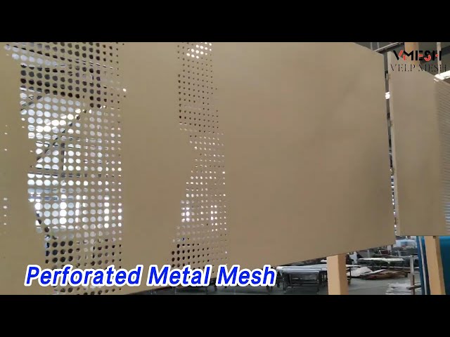 Interior Perforated Metal Mesh Aluminum PVC Coating Decorative Corrosion Resistant