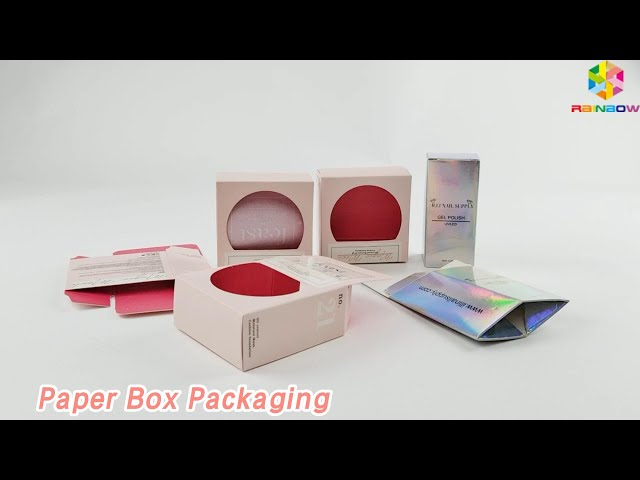 Cardboard Paper Box Packaging 0.5oz Embossing Logo For Skincare