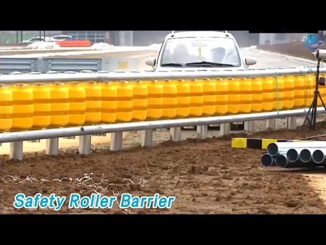 Traffic Safety Roller Barrier Anti Crash Guardrail EVA Rotating For Highway