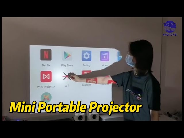 4K Mini Portable Projector Video 180 Inch 2.4G Wireless For Kids