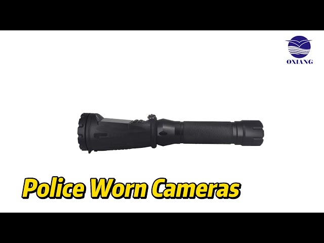 Portable Police Worn Cameras DVR LED 8000mAh Battery With Flashlight
