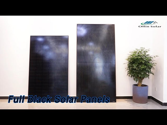 Anodized Full Black Solar Panels Aluminium Alloy Monocrystalline Silicon