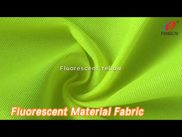 Reflective Fluorescent Material Fabric Polyester For Safety Vest