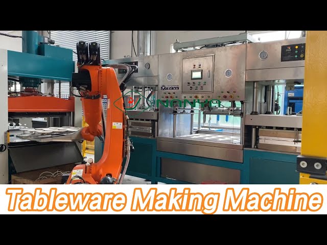 Full Auto Pulp Paper Tableware Making Machine Meal Box Making 250kgs/h