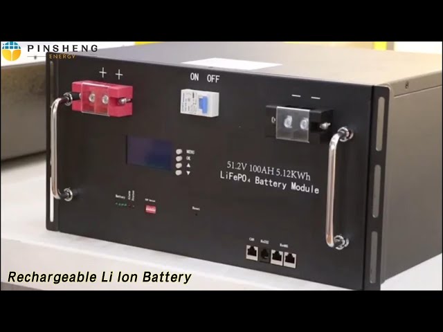LifePO4 Rechargeable Li Ion Battery 51.2V 100Ah 5.12Wh For Solar