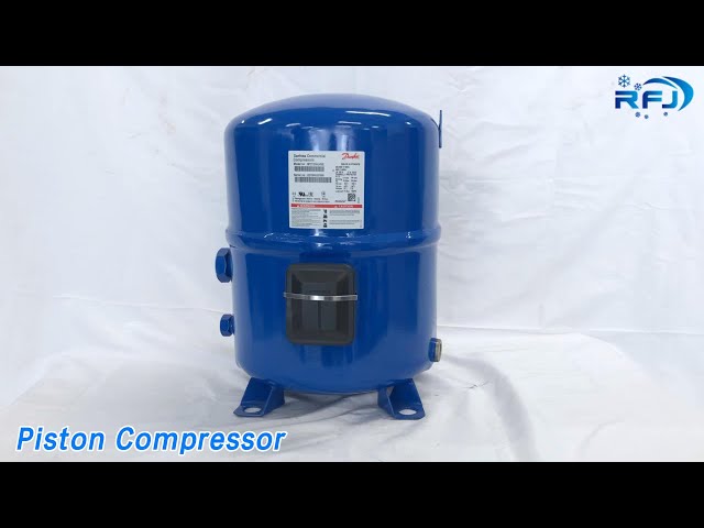 R407C Piston Compressor 380V 3PH Hermetic Reciprocating Blue