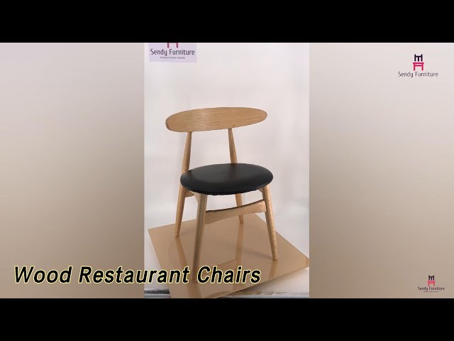 Leather Ash Wood Restaurant Chairs 0.35cbm Armless Modern Style