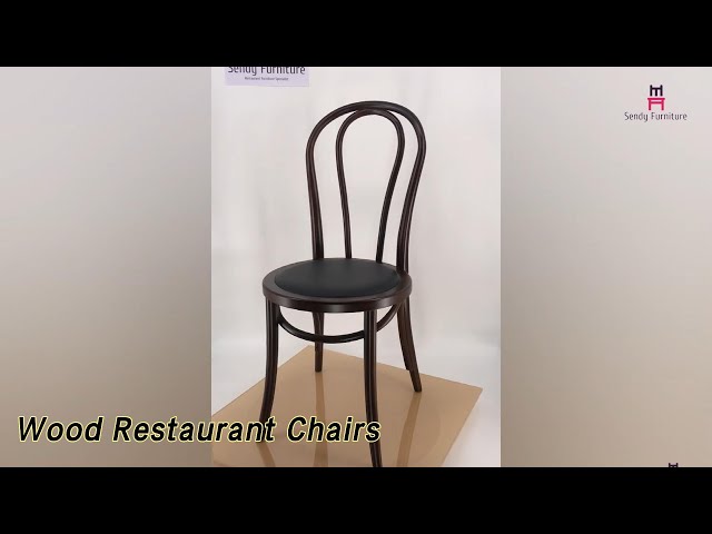 Walnut Wood Restaurant Chairs Cafe Rustic Style For Hotel / Office