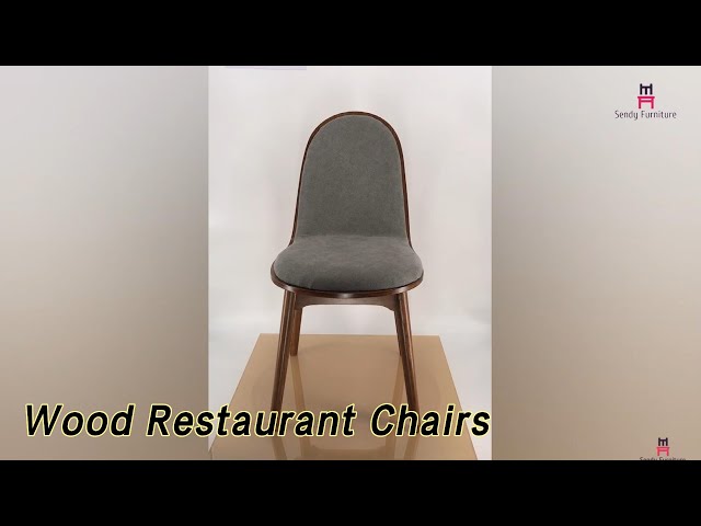 Dining Wood Restaurant Chairs Nordic Fabric Low Back For Indoor