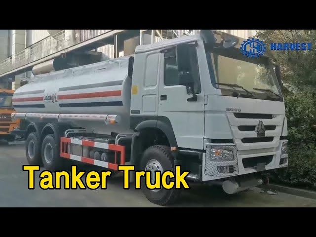 Fuel Tanker Truck 20m3 Carbon Steel Q235 6 x 4 371hp For Transportation
