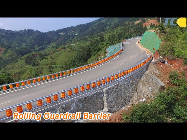 Highway Rolling Guardrail Barrier Foam Filled Energy Absorbing High Intensity