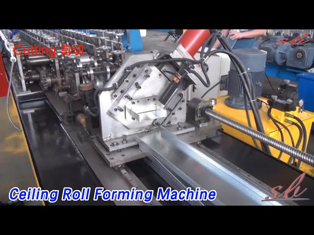Hydraulic Ceiling Roll Forming Machine U Stud Double Head With Track Cutting