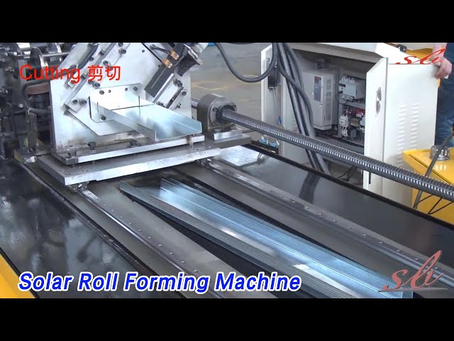C Purlin Solar Roll Forming Machine 50m/min 550mm Width Hydraulic