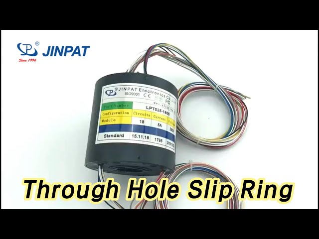 Electrical Through Hole Slip Ring 5A 240V 300rpm 18 Circuit Rotary