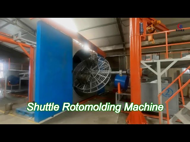 Manufacturing Plant Shuttle Rotomolding Machine With Plc Control System