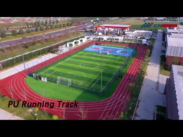 Synthetic Silicon PU Running Track Ordorless Anti UV For Gymnasiums