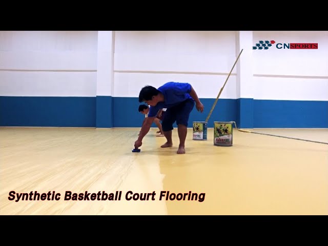 Silicon Polyurea Synthetic Basketball Court Flooring Flame Retardant High Rebound