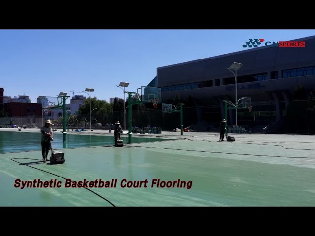 School Stadiums Synthetic Basketball Court Flooring Silicon Polyurea Waterproof