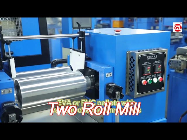 Customized Roller Plc Lab Two Roll Mill With Emergency Protection Device