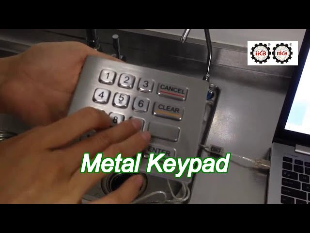 4x4 IP67 Panel Mount Numeric Keypad Vandal Proof Stainless Steel
