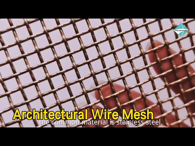Furniture Architectural Wire Mesh Square Hole SS304 Antique Finish