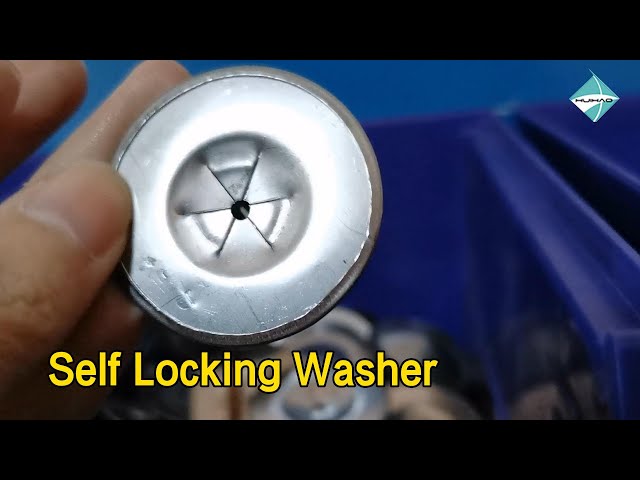Rustproof Self Locking Washer Cap High Hardness Stainless Steel / Aluminium