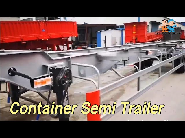 Mechanical Suspension Container Semi Trailer Chassis Skeleton For 20 / 40ft Container