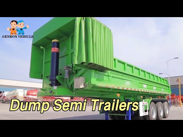 Bulk Goods Dump Semi Trailers 3 Axles Steel 50T Loading Self Unloading